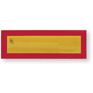 Jogo duas placas de sinalização vermelho/amarelo ECE 70-01 566X200 mm